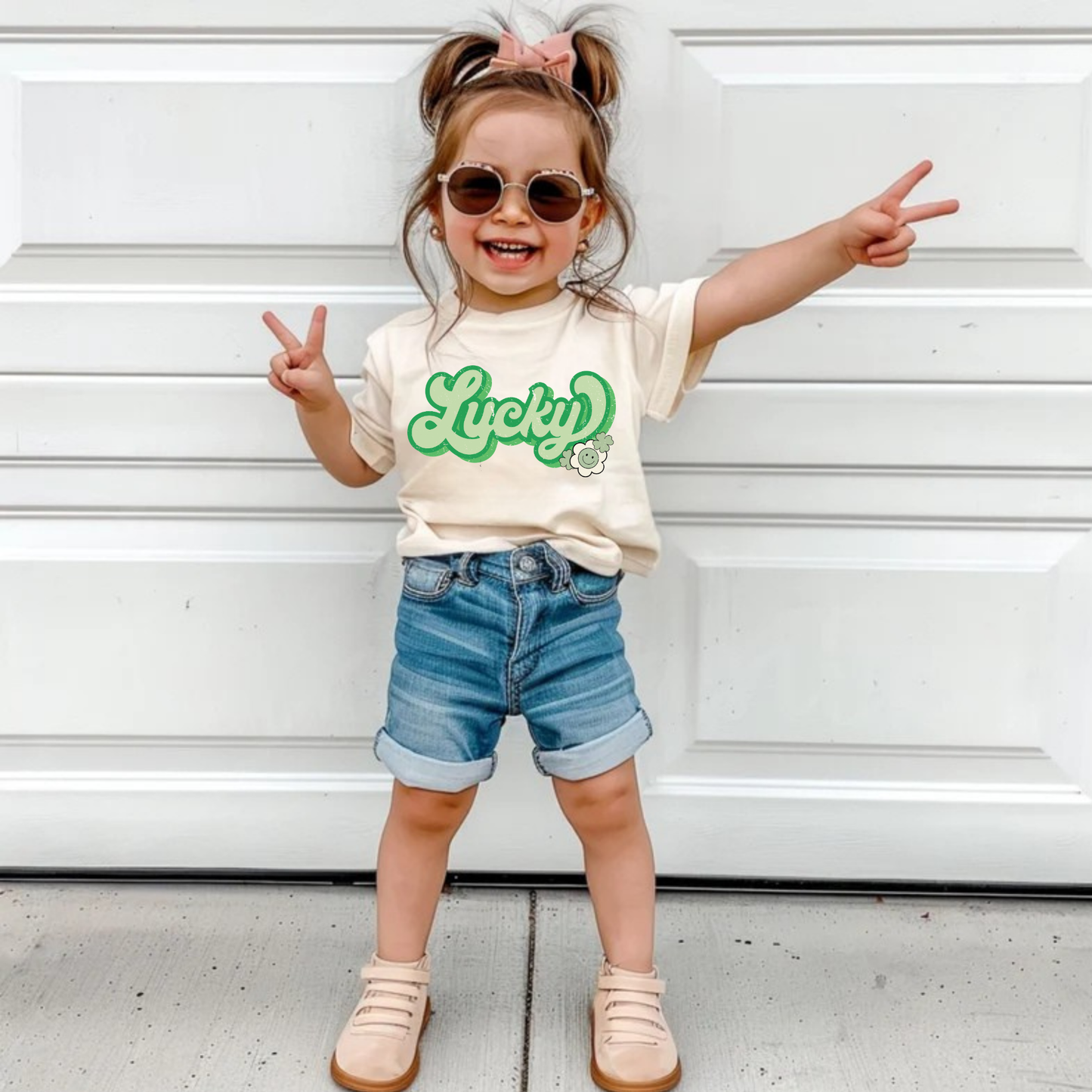 Retro Groovy "Lucky" Kids' T-Shirt