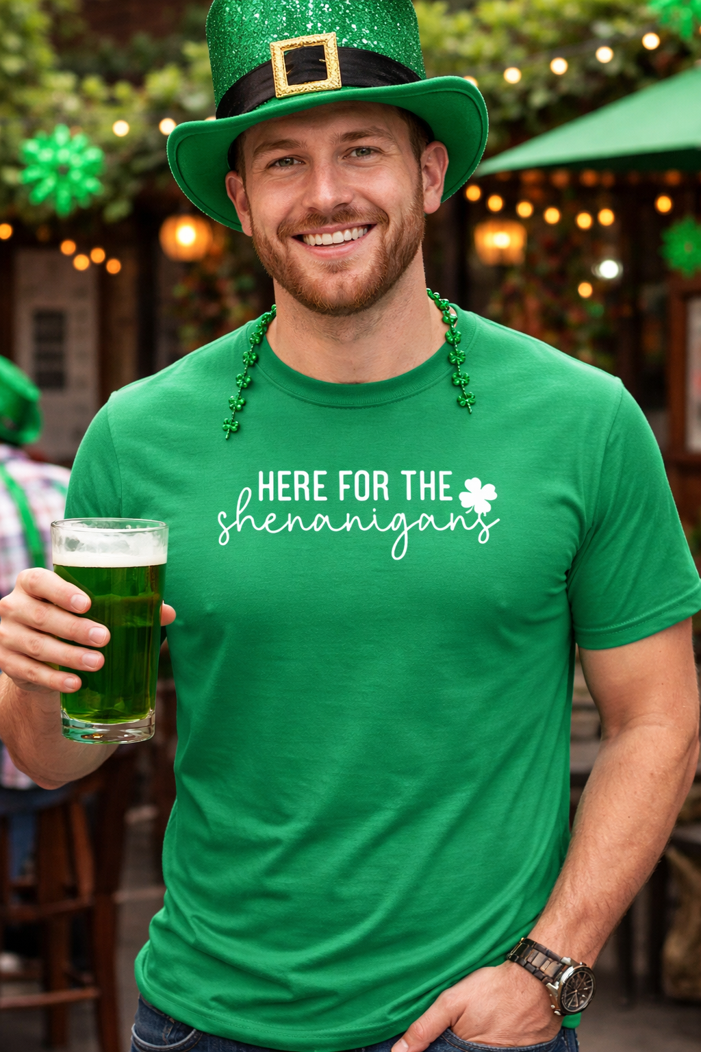 Here for the Shenanigans" Classic St. Paddy’s Tee