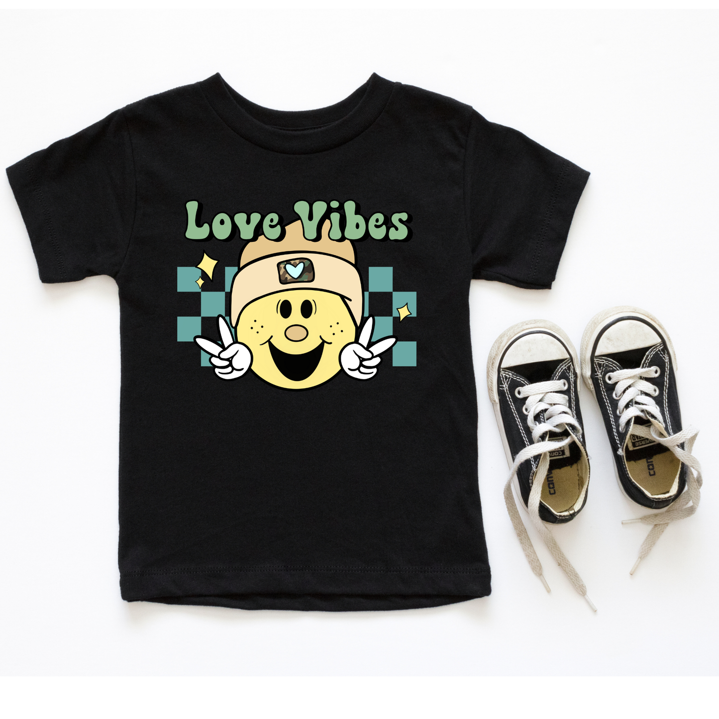 Love Vibes Retro Smiley Youth & Toddler Tee