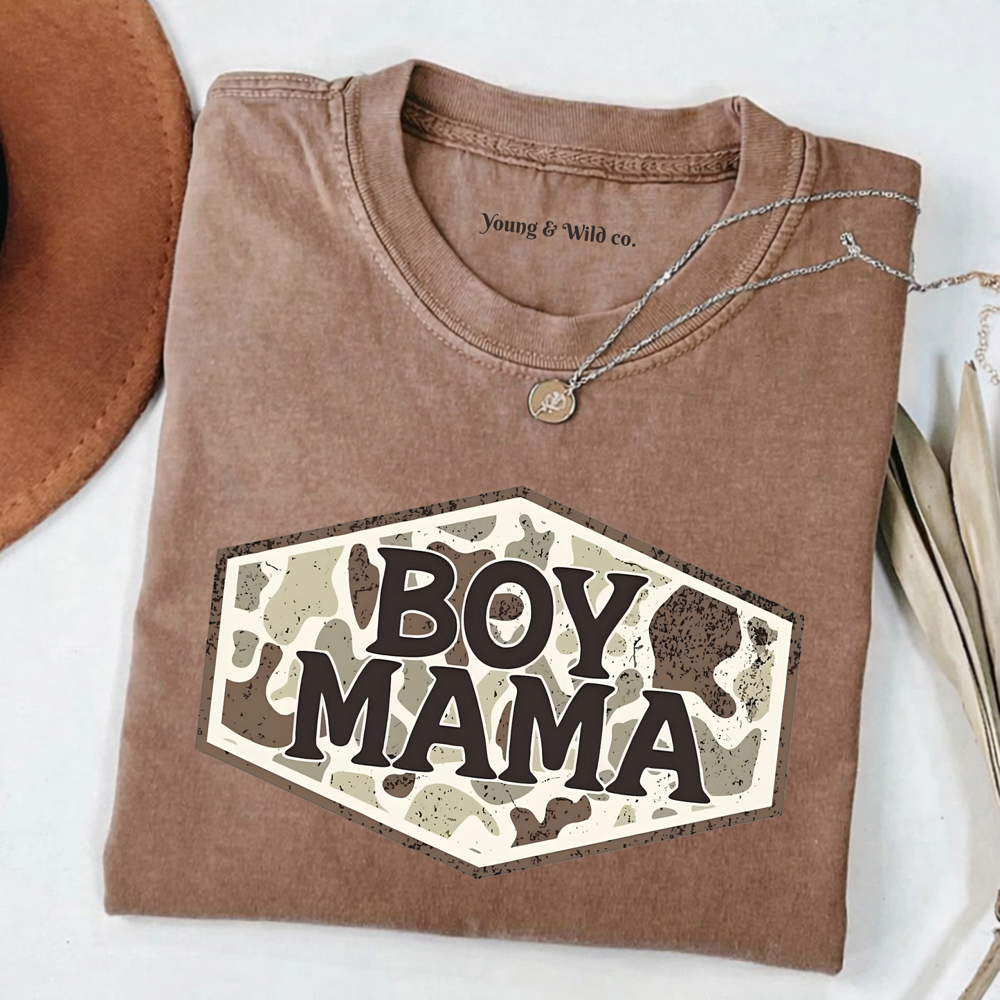 Boy Mama Camo tee
