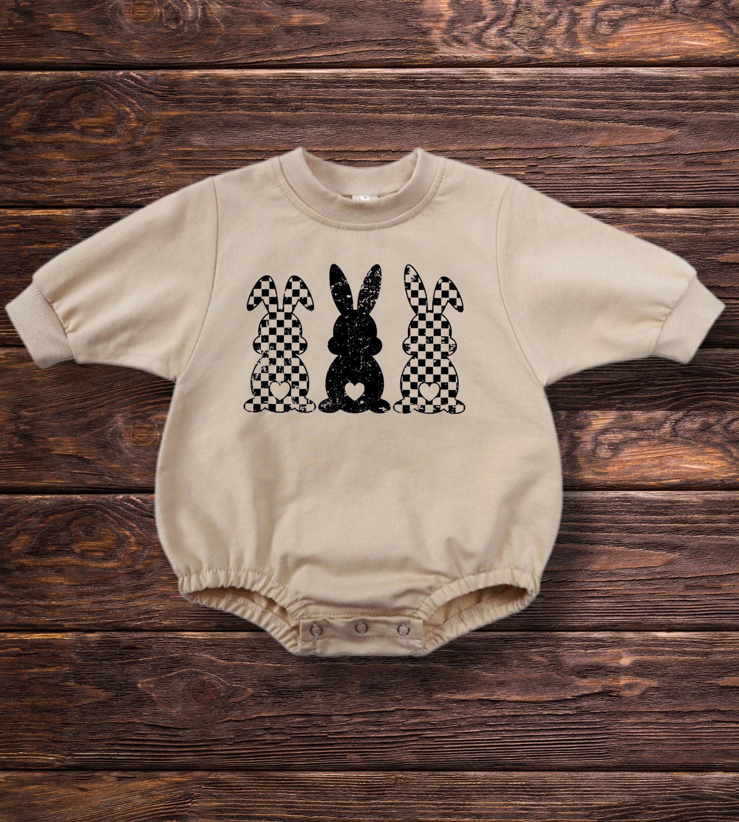 Checkered Bunny Onesie