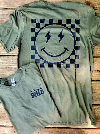 Young & Wild Check Smiley