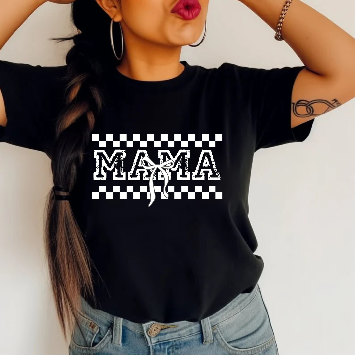 Mama & Mini matching checkered