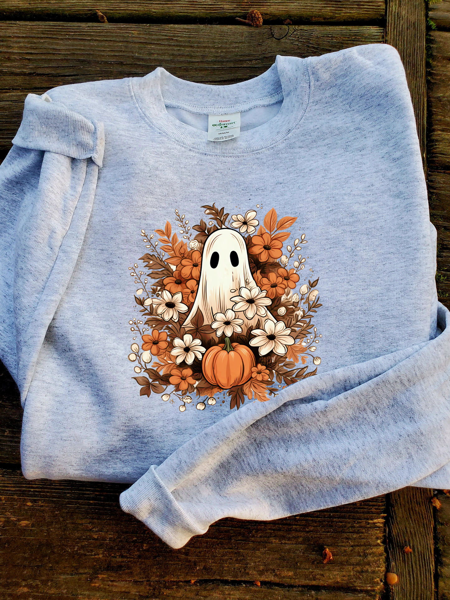 Adult Floral Ghost Crewneck