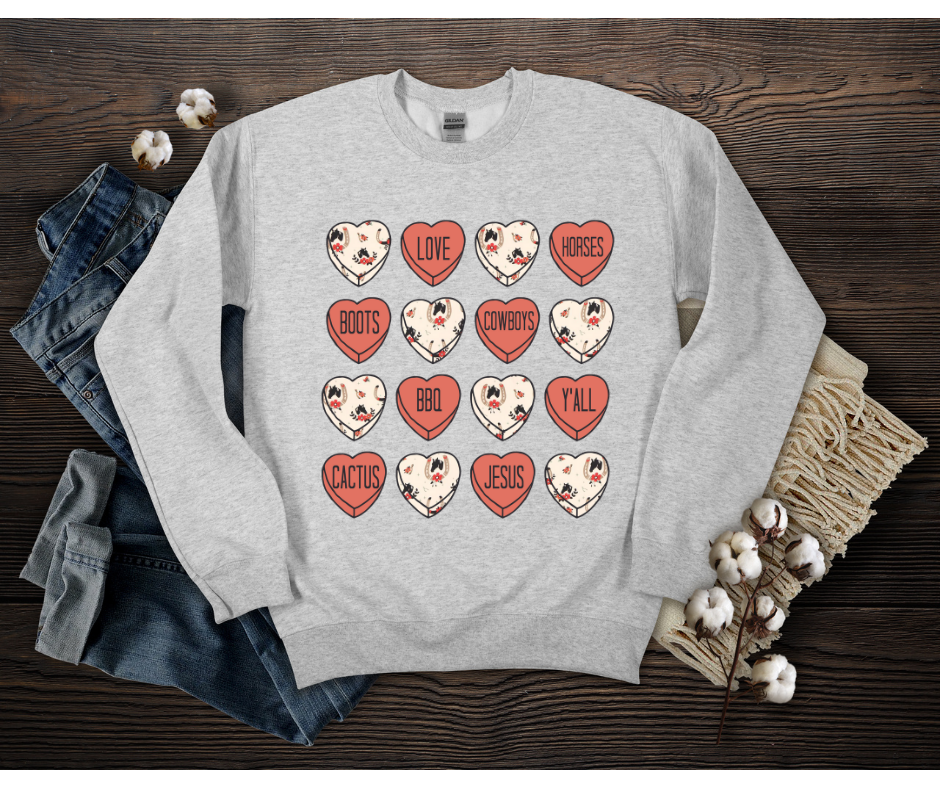 Cowboy Valentine Crewneck Sweatshirt